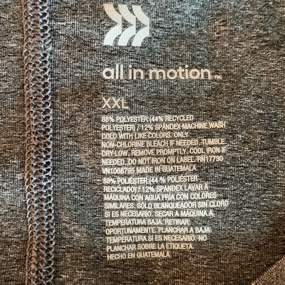 All In Motion Gray Workout Top * XXL - Picture 4 of 10